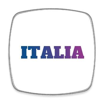 Italia - Magnet carré - blanc - Devant