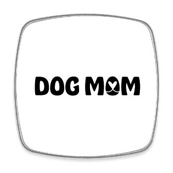 Dog mom – Hundemama - Viereckiger Kühlschrankmagnet - Weiß - Vorne