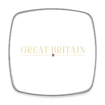 J’aime la Grande-Bretagne Royaume-Uni, T-shirt Style Design - Magnet carré - blanc - Devant