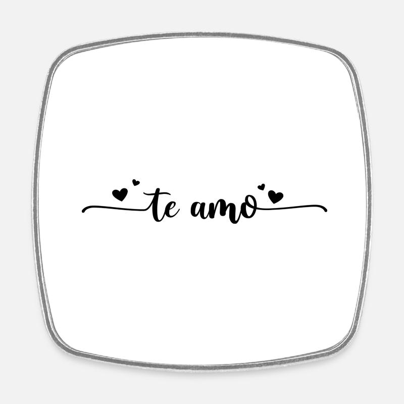 Te Amo - Square fridge magnet - white
