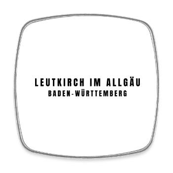 Leutkirch im Allgäu Baden-Württemberg - Viereckiger Kühlschrankmagnet - Weiß - Vorne