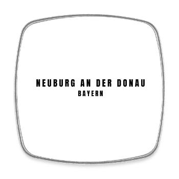 Neuburg an der Donau Bayern - Viereckiger Kühlschrankmagnet - Weiß - Vorne