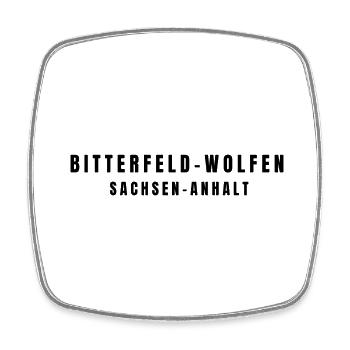 Bitterfeld-Wolfen, Saxe-Anhalt - Magnet carré - blanc - Devant