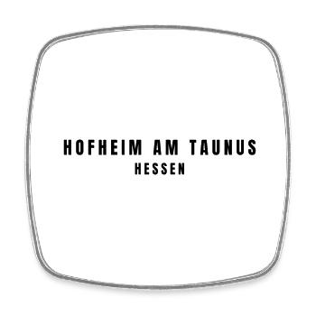 Hofheim am Taunus Hessen - Viereckiger Kühlschrankmagnet - Weiß - Vorne