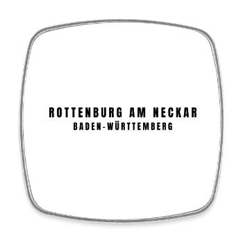 Rottenburg am Neckar, Baden-Württemberg - Square fridge magnet - white - Front
