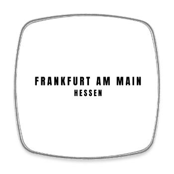Frankfurt am Main, Hesse - Square fridge magnet - white - Front