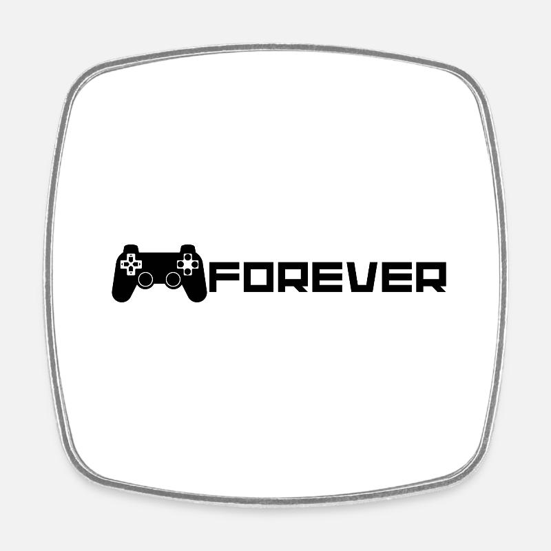 PLAY FOREVER - Magnet carré - blanc
