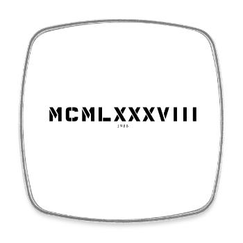 Roman numeral year of birth Made in 1988 - Square fridge magnet - white - Front