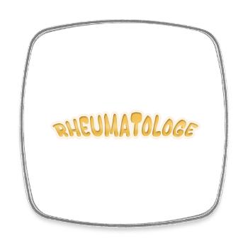 Job Rheumatologe - Viereckiger Kühlschrankmagnet - Weiß - Vorne