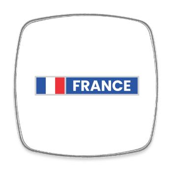 France National Flag - Square fridge magnet - white - Front
