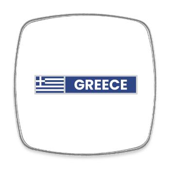 Greece National Flag - Square fridge magnet - white - Front