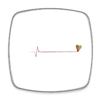 Creative Heartbeate: Drawing for life - Square fridge magnet - white - Front
