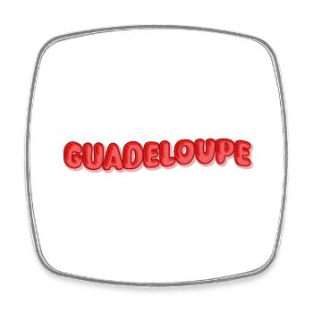 Guadeloupe as a holiday - Square fridge magnet - white - Front