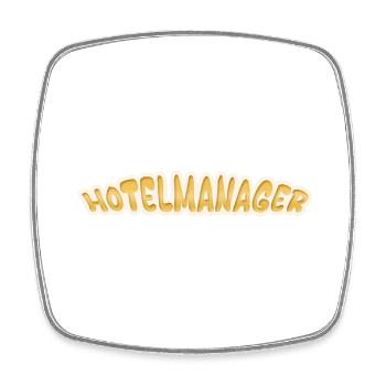 Job Hotelmanager - Viereckiger Kühlschrankmagnet - Weiß - Vorne