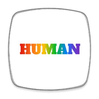 HUMAN LGBT - Square fridge magnet - white - Front