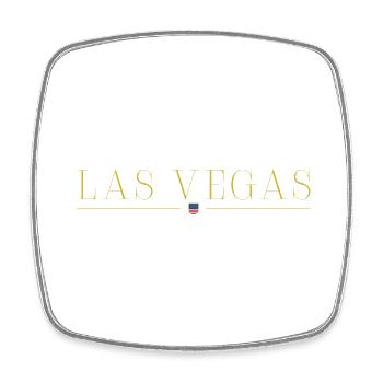 Las Vegas Fan Outfit T-Shirt Design - Magnet carré - blanc - Devant