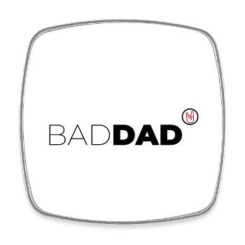 Bad Dad - Viereckiger Kühlschrankmagnet - Weiß - Vorne