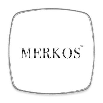MERKOS "MSB TOP CREW" - Viereckiger Kühlschrankmagnet - Weiß - Vorne
