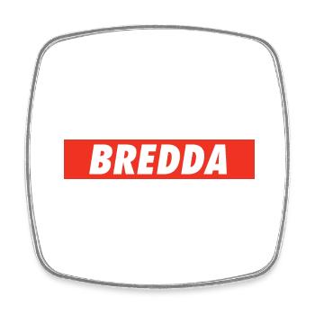 bredda - Viereckiger Kühlschrankmagnet - Weiß - Vorne