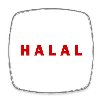 Halal - Viereckiger Kühlschrankmagnet - Weiß - Vorne
