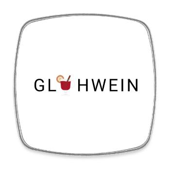 Glühwein - Weihnachts-Design - Viereckiger Kühlschrankmagnet - Weiß - Vorne