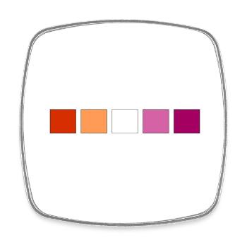 Subtle Lesbian Pride - Square fridge magnet - white - Front