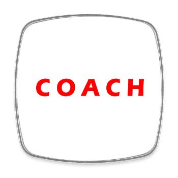 COACH - Square fridge magnet - white - Front
