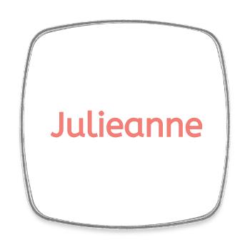 Julieanne - Magnet carré - blanc - Devant