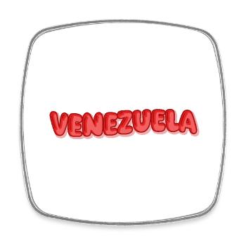 Urlaub Venezuela - Viereckiger Kühlschrankmagnet - Weiß - Vorne