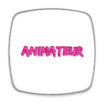 Animateur en tant que métier - Magnet carré - blanc - Devant