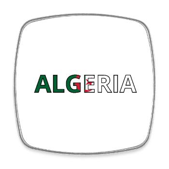 Drapeau Algeria - Magnet carré - blanc - Devant