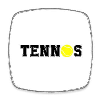 tennis - Viereckiger Kühlschrankmagnet - Weiß - Vorne