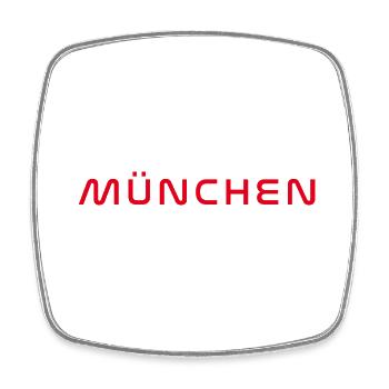Munich T-Shirt – Bavarian joie de vivre - Square fridge magnet - white - Front