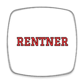 Rentner - Viereckiger Kühlschrankmagnet - Weiß - Vorne