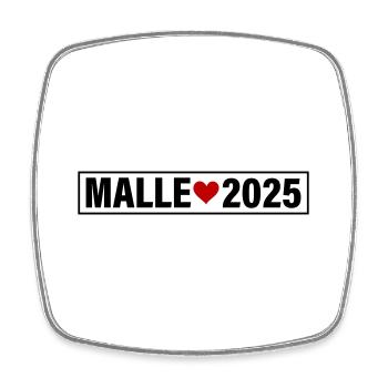 Malle 2025 Liebe Herz Mallorca - Viereckiger Kühlschrankmagnet - Weiß - Vorne