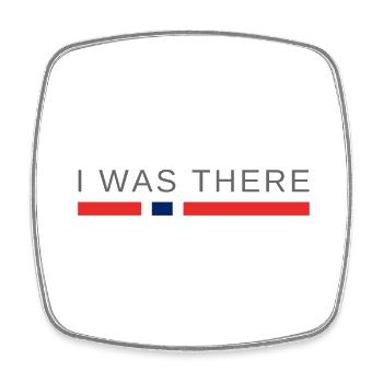 Norway | I Was There - Square fridge magnet - white - Front