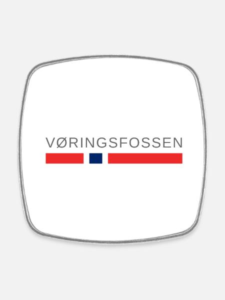Vøringsfossen Norwegen - Viereckiger Kühlschrankmagnet - Weiß