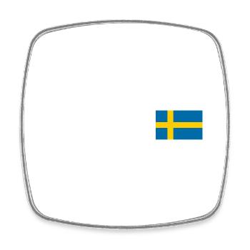 Schweden - Viereckiger Kühlschrankmagnet - Weiß - Vorne
