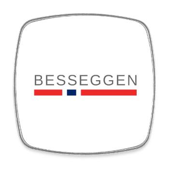 Besseggen Norwegen - Viereckiger Kühlschrankmagnet - Weiß - Vorne