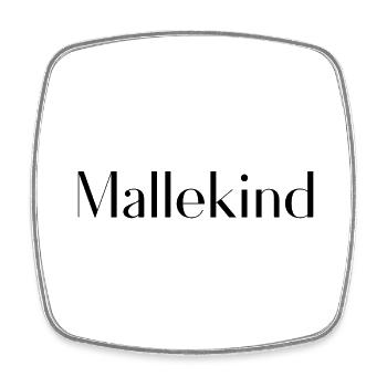 Mallekind - Viereckiger Kühlschrankmagnet - Weiß - Vorne