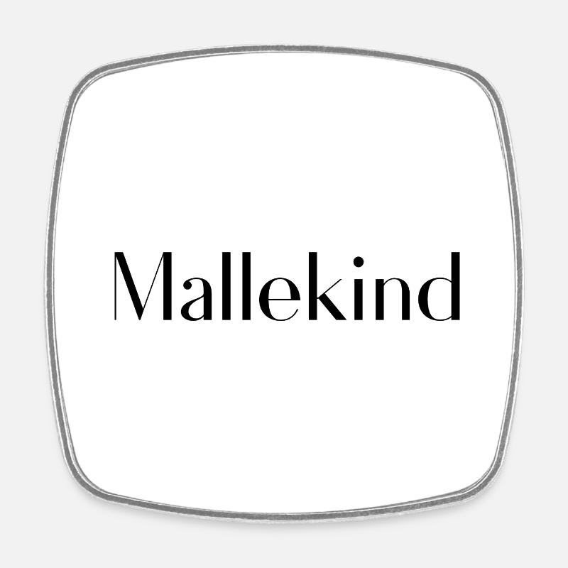 Mallekind - Square fridge magnet - white