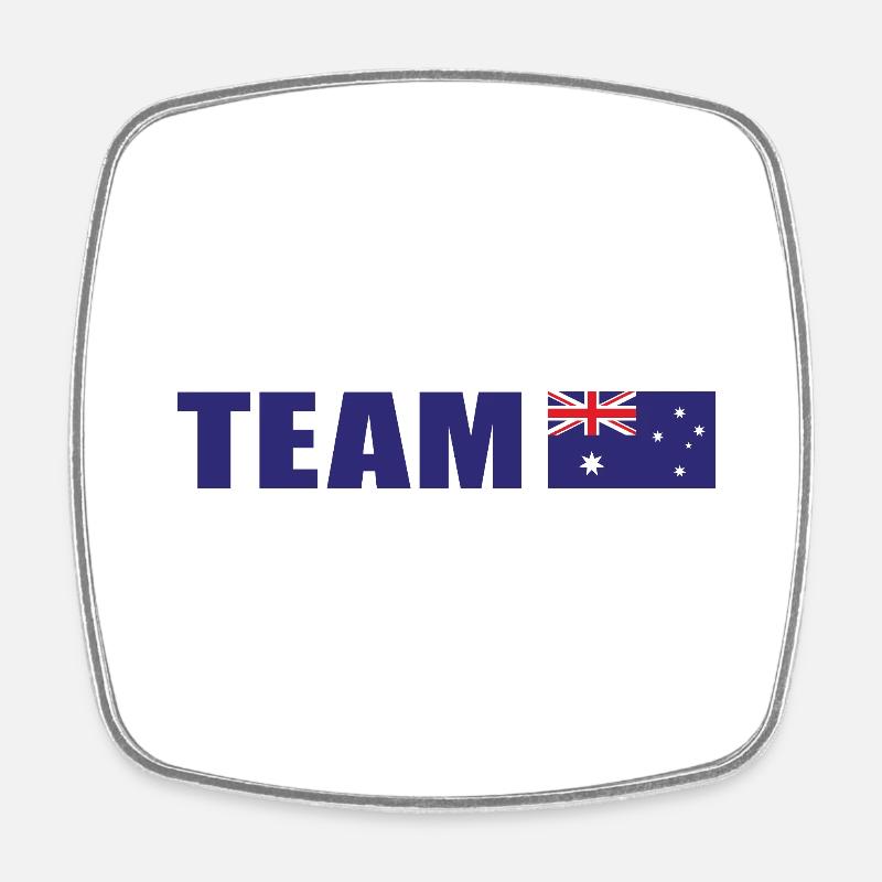 Team Australia - Square fridge magnet - white