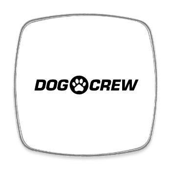 Hunde Crew Hundepfote - Viereckiger Kühlschrankmagnet - Weiß - Vorne