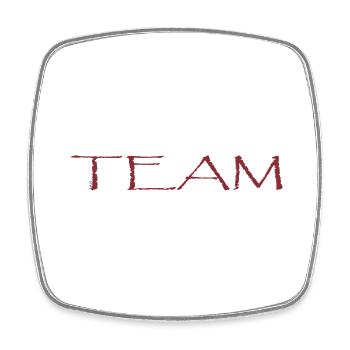 Team - Viereckiger Kühlschrankmagnet - Weiß - Vorne