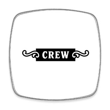 Crew Ornament - Square fridge magnet - white - Front