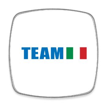 Support-Team Italien - Viereckiger Kühlschrankmagnet - Weiß - Vorne