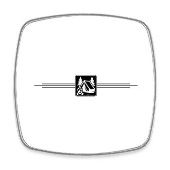 Camping Symbol Zelt - Viereckiger Kühlschrankmagnet - Weiß - Vorne