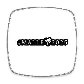 Malle 2025 - Viereckiger Kühlschrankmagnet - Weiß - Vorne