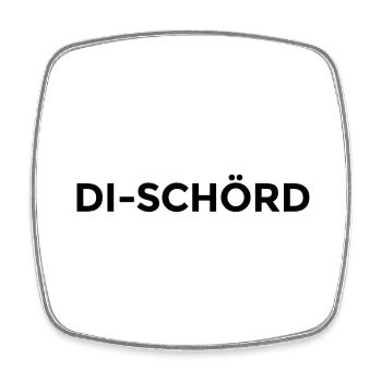 Di-Schörd montserrat - Viereckiger Kühlschrankmagnet - Weiß - Vorne