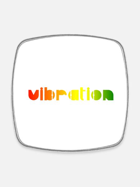 Vibration - Reggae - Viereckiger Kühlschrankmagnet - Weiß